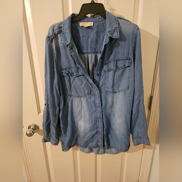 Michael Kors Denim Shirt Size 12 - Picture 1 of 5